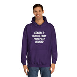 Cosplay/er Hoodie – Cosplay & Horror Finally Get Married (dark color hoodies)